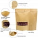 thumbnail image 4 of Bolsas para guardar comestibles, bolsas para guardar comestibles, bolsas verticales con cremallera y papel kraft esmerilado (9*14 cm28 seda) 50 unidades oso de fresa Electrónica, 4 of 5