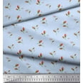 thumbnail image 3 of Soimoi Blue Cotton Duck Fabric Rose Buds Floral Print Fabric by the Yard 42 Inch Wide, 3 of 3