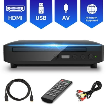 GCZ Mini HDMI DVD Player for TV, CD Player for Home with USB Input and AV Coaxial Output, Include Remote Control
