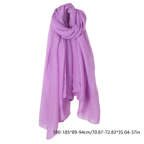lixuesong Lightweight Scarf Light Shawl Wrap Cotton Linen Feel Large Long Beach for Head Scarves for Men and Women Travelin