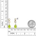 thumbnail image 6 of Gem Stone King 925 Silver and 10K Yellow Gold Yellow Lemon Quartz and White Lab Grown Diamond Drop Dangle Earrings for Women | 4.19 Cttw | Gemstone Birthstone | Oval 10X8MM, 6 of 6