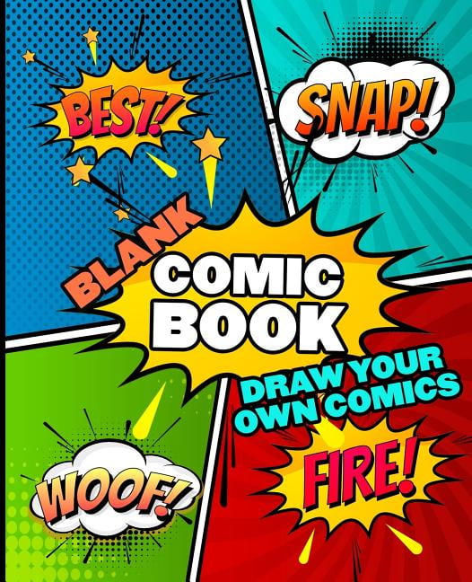 Blank Comic Book Draw Your Own Comics Create Your Own Awesome Comic Book Strip, Variety of