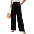 thumbnail image 3 of Pantalones PRETTYGARDEN Palazzo de Pierna Ancha y Cintura Alta Negro XL, 3 of 9