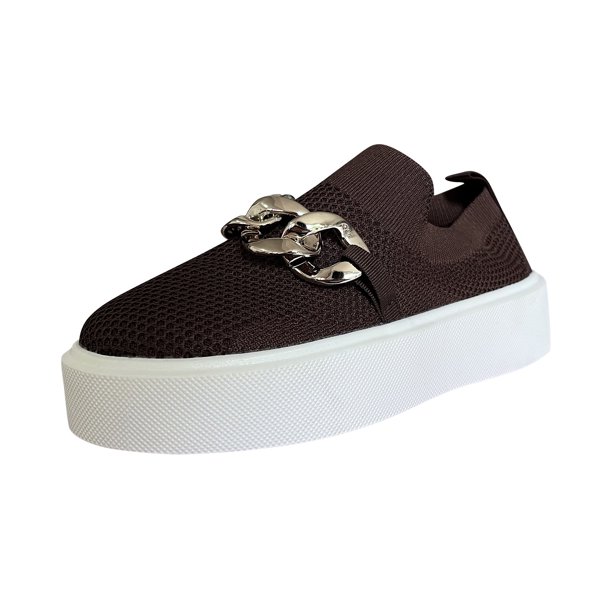 NECHOLOGY Botas Mujer Adulto Femenino Zapatos Botines mujer Calzado casual de decorativa con de metal de malla de color sólido a la para mujer (Coffee, 8.5)