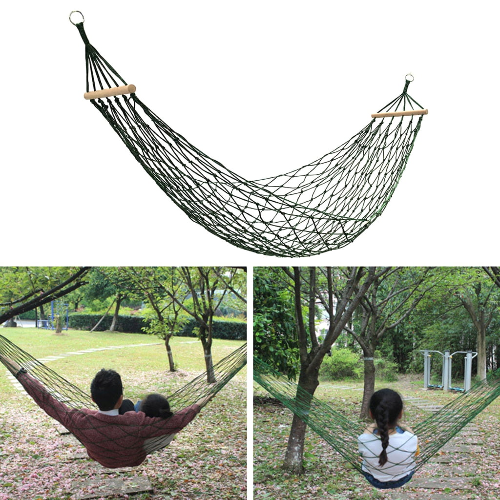 Strong Thick Nylons Rope Hammock Travel Hangings Swing Bed Portable Outdoor Camping Hammock Meshes Sleepings Bed Swing