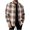 Brown1, variant on Jacket for Mens Wool Blend Long Sleeve Button Down Plaid Shirt Turndown Collar Comfortable Fashion Shirts
