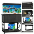 thumbnail image 4 of Gallon Aquarium Stand Metal Frame Fish Tank Stand with Cabinet Storage, for 20-29 Gallon Long Aquarium, 31.5" L*15" W Tabletop, 330LBS Capacity, 4 of 10