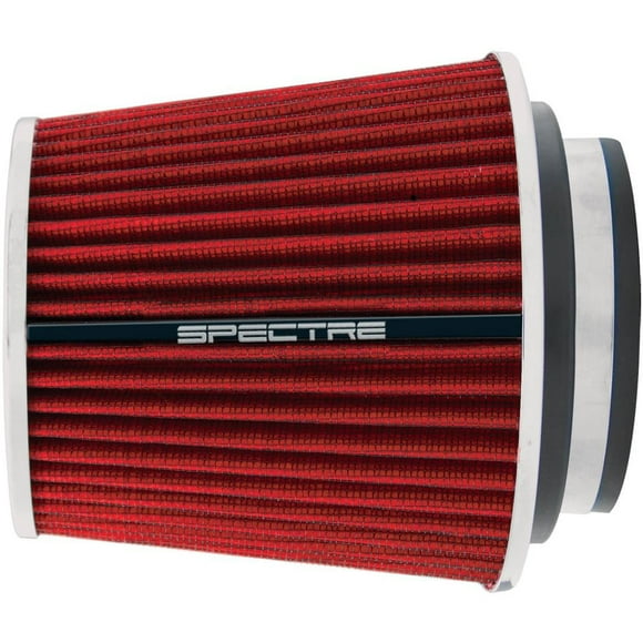 Spectre Industries Air Filter 8132 HPR; Red; Pre-Oiled Cotton Fiber; P4 Cone With Multi-Fit Base; Single Centered Flange; Chrome Top