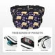 thumbnail image 5 of Fotbe Lavender Flowers Cangurera Cuadrada con Estampado de Doble Capa, Bolsa de Cintura Ajustable Mini para Hombres y Mujeres, 5 of 9