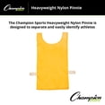 thumbnail image 2 of Champion Sports Heavyweight Nylon Pinnie, Pack of 12, Yellow, Adult, 2 of 5