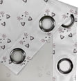 thumbnail image 4 of Ambesonne Kitten Grommet Curtain, Blushing Face Cartoon, 50" x 72", Grey Pale Pink, 4 of 6