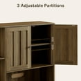 thumbnail image 3 of Lofka Farmhouse Kitchen Pantry Cabinet – 60.4" Freestanding Storage Cabinet with Adjustable Shelves & Drawers – Versatile Buffet, Sideboard, or Console Table– Rustic Brown, 3 of 9