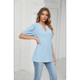 thumbnail image 4 of Camisas de Corta Abullonadas de Verano Azul S, 4 of 8