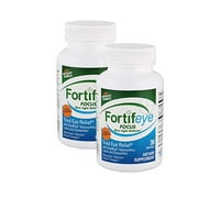 Fortifeye Vitamins Focus Eye Care Supplement, Complex Mix of Macular Carotenoids Including Astaxanthin, Lutein, and Zeaxanthin - 60 Day Supply (2 Bottles of 30), Softgel Capsules