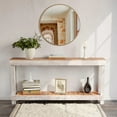 thumbnail image 2 of Easy4Home 60" Rustic Wood Console Table Hand-Made, White, 2 of 7