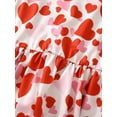 thumbnail image 6 of Fdqin Girls Dresses 4Pcs Floral Print Flutter Sleeve Swing Sundress Sleeveless Cute Summer Midi Dresses Casual Kids A-line Dress Pink White Colorful Red 5-6 Years, 6 of 7