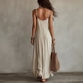thumbnail image 4 of Maxi Dresses for Women Summer Sleeveless Spaghetti Strap Scoop Neck Casual Beach Long Cami Lounge Dress XL, 4 of 5