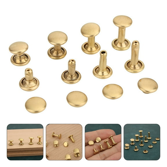 BESTYASH 40 Sets Double Sided Copper Rivets for Bags and Shoes Repairing