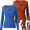 Blue, variant on Fancifize 2PC Women's Ribbed Knit V Neck Shirts Long Sleeve Lightweight Sweater Casual Pullover Tops for Fall Winter XS-XL