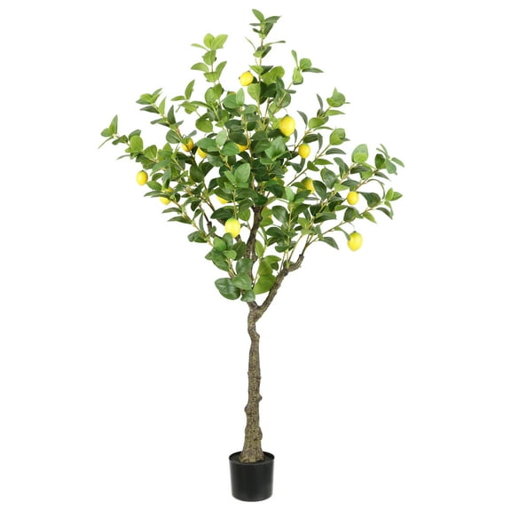 SAFAVIEH Faux Lemon 60" Potted Tree, Green
