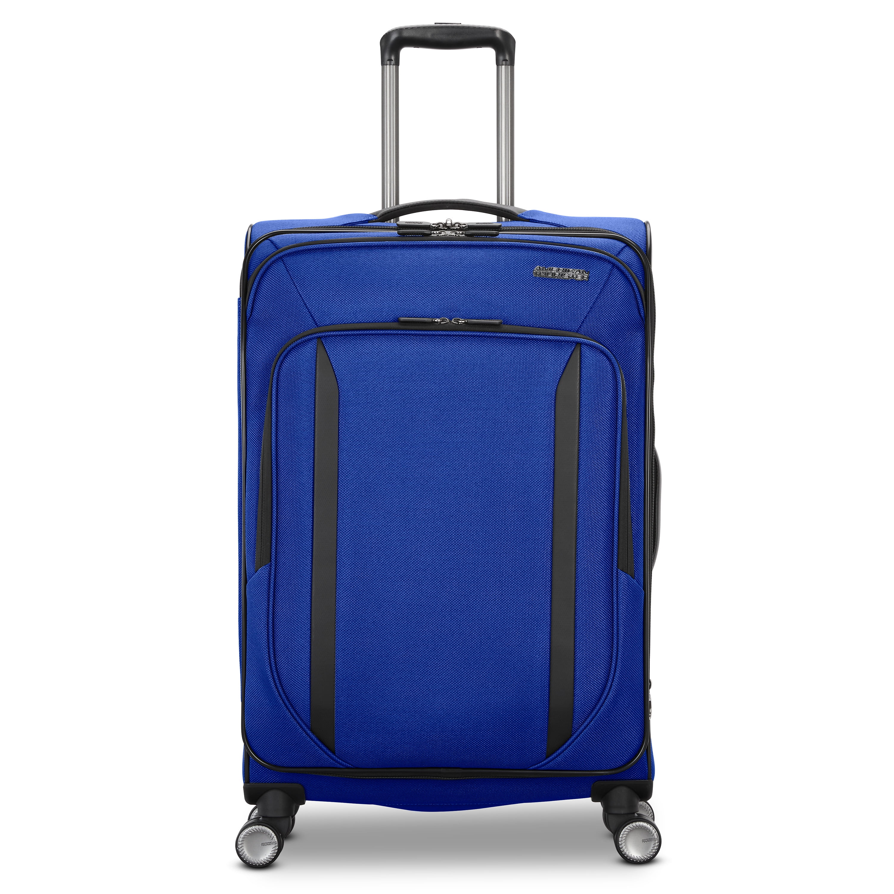 American Tourister Dash XLT Softside Medium Checked Luggage with Spinner Wheels Single Piece - Sapphire Blue