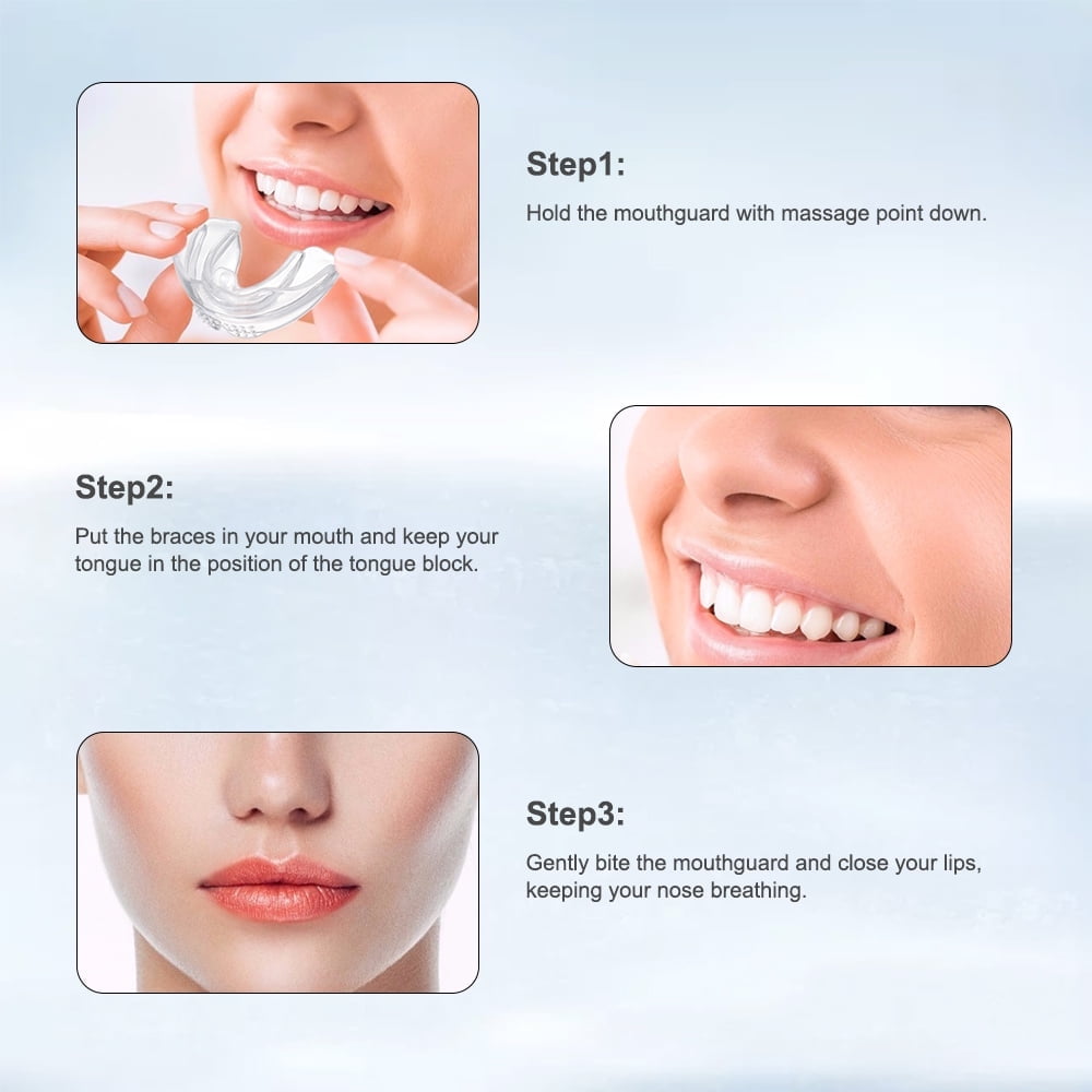 Three-Stage Mouth Guard Teeth Aligner Clear Braces for Adults, Orthodontic Dental Trainer for Straighter Teeth,Teeth Straightener for Adults