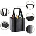 thumbnail image 5 of Bottle Bag 6 Compartments, Reusable Carrier with Portable Handles, Bottle Holder for Champagne Water, for Travel Picnics Parties Gifts, Foldable Storage Bag for Bottles, Grey, 5 of 9