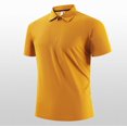 thumbnail image 2 of YABCSAZ Men's Athletic Shirts Short Sleeve Casual Shirts Zipper V Neck Regular Fit Tops Dress Shirts for Hiking Fishing, Summer Flex Relaxed Breathable Men's Shirts, 2 of 4