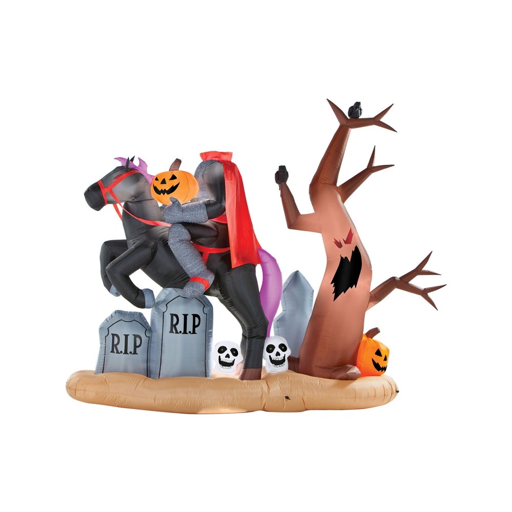 Inflatable Lifesize Headless Horseman Lawn Ornament