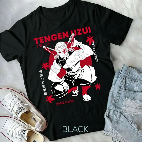 RARE Tengen Uzui Kimetsu no Yaiba,Black, New Unisex Shirt size S to 5XL