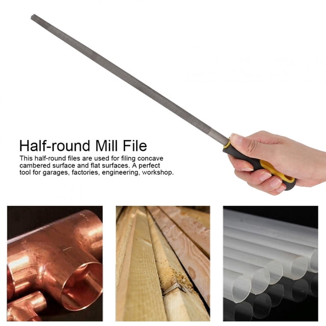 Escofina De Lima De Acero De Molino Redondo De 12 Pulgadas Ideal Para Proyectos De Metal Herramienta De Acero Al Carbono T12 Uso Ergonómico