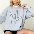 thumbnail image 4 of ASL I Love You Valentines Day Crew Neck, I Love You Design, V Day Sweatshirt, Sign Language Design 1854756862 8856, 4 of 5