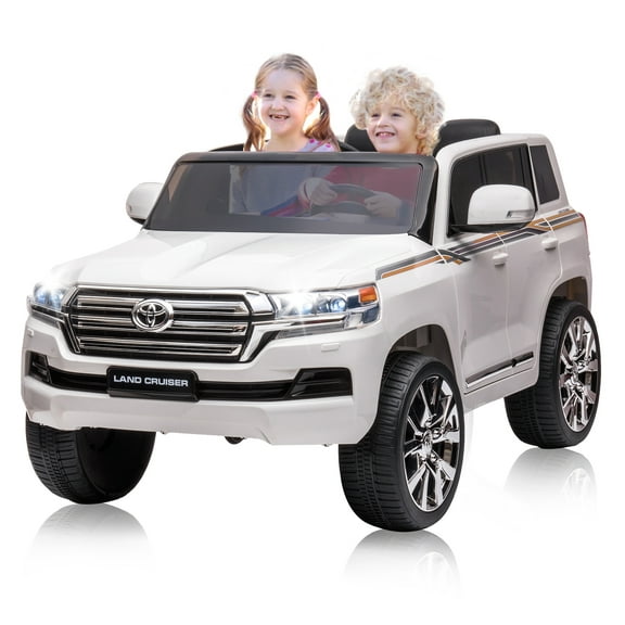 Telyswee Electric Kids Ride on SUV Car, 2 Seater Truck 12V Land Cruiser with Remote Control, 2 Motors Battery Operated 3 Speeds, LED Lights, Music, for 3-8 Years Old Boys and Girls