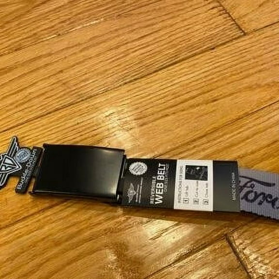 Buckle-Down Reversible Web Belt Ford Flag Logo Bottle Opener Buckle Adjustable - New with box/tags