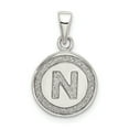 thumbnail image 1 of 925 Sterling Dainty Letter N Nom Initial Monogramme Inital Cercle Collier Pendentif Pendentif, 1 of 6