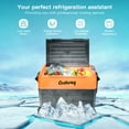 thumbnail image 3 of Costway 58 Quarts Car Refrigerator Portable RV Freezer Dual Zone w/ Wheel Orange, 3 of 10