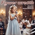 thumbnail image 2 of Flower Crown Headband for Kids Pearl Flower Hairband for Little Girls Braided Hair Accessory, 2 of 10