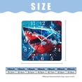 thumbnail image 2 of 14 Inch Wall Clock Battery Operated Square Clock for Office, Kitchen, Outdoor, Living Room,Great White Shark Ocean Lovely, 2 of 4