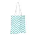 thumbnail image 2 of YFYANG Reusable Cotton Canvas Tote Shopping Bag, Zigzag Chevron Pattern Washable Portable Grocery Bag for Daily Travel, 2 of 8