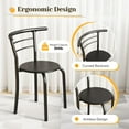 thumbnail image 5 of Lacoo 3-Piece Small Dining set, Table and Chair Set for 2 ,for Living Room, Dining Room, Kitchen, Black, 5 of 7