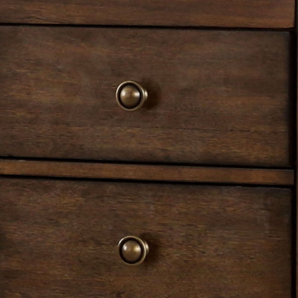 Furniture of America Jennay Solid Wood 4-Drawer Storage Executive Desk, Antique Oak