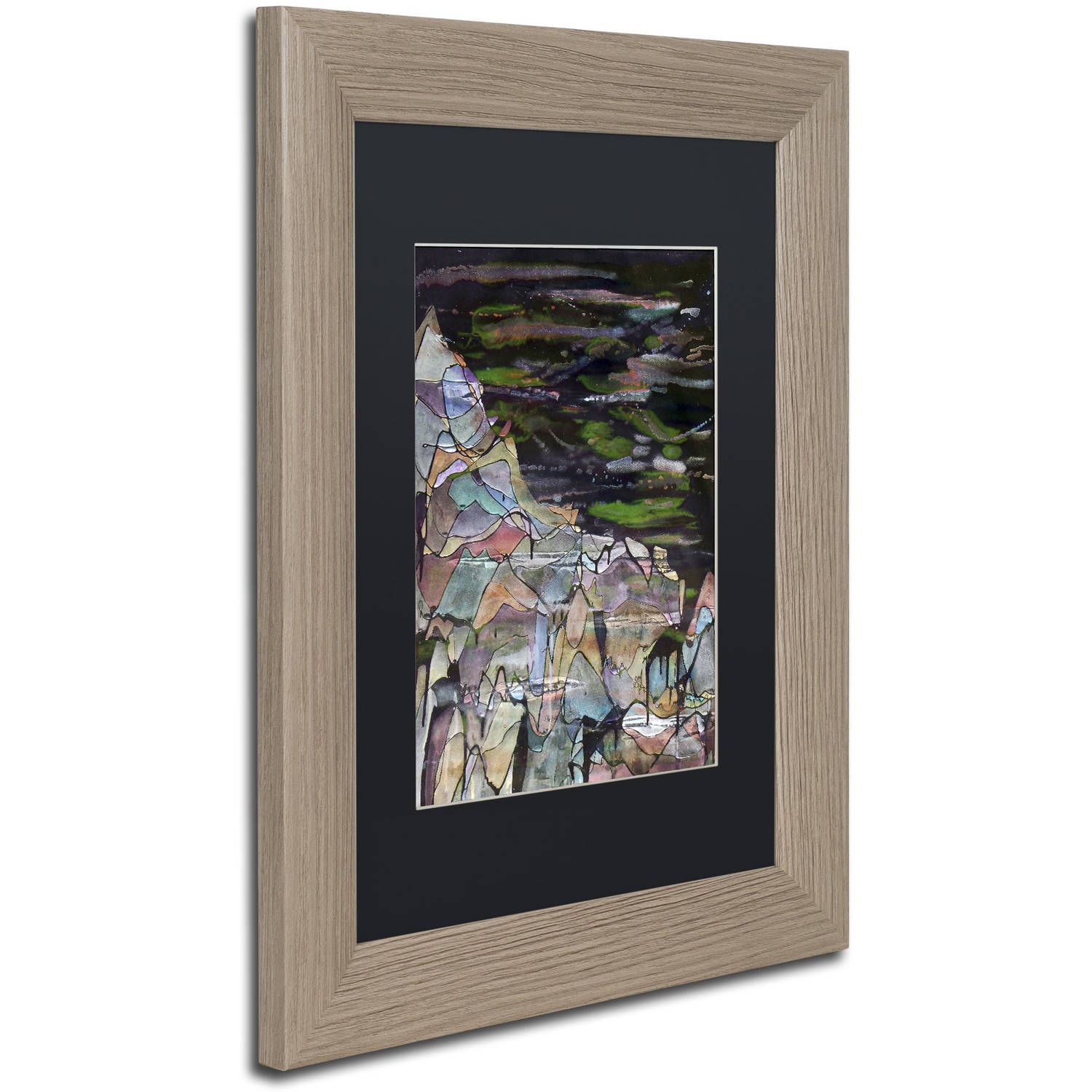 Trademark Fine Art "Mount Fairweather" Canvas Art by Lauren Moss Black Matte, Birch Frame