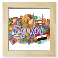 thumbnail image 1 of Piramide de Egipto del Faraón Graffiti Pantalla de escritorio de pared de fotograma cuadrado, 1 of 4