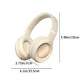 thumbnail image 3 of Gaming Headphones, Hwkond Headphones Wireless Bluetooth Headset Subwoofer Bluetooth 5.4 Mobile Computer Game Music Sports Game Headphones,Beige, 3 of 6