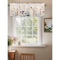 thumbnail image 2 of Yellow Spring Floral Curtain Valances for Windows, Vintage Flowers Farmhouse Kitchen Valance Window Treatment, Light Filtering Block Curtains for Bathroom/Bedroom/Living Room 42'' x 18'', 2 of 9