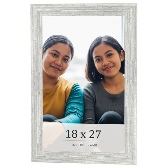18x27 Frame White Real Wood Picture Frame Width 1.5 inches | Interior Frame Depth 0.5 inches | Barn