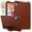 Brown, variant on Case with Stand for iPad Mini 7 2024 (A17 Pro) & Mini 6 2021 (A2567, A2568, A2569) - Durable PU Leather Cover with Auto Sleep Wake, Card Slot, Hand Strap Feature For iPad mini6/mini7,Blue