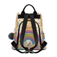 thumbnail image 2 of FORMRS Women's Travel Backpack Purse Anti-Theft Hidden Pockets Casual Shoulder Bag, Beige Rainbow, 2 of 7