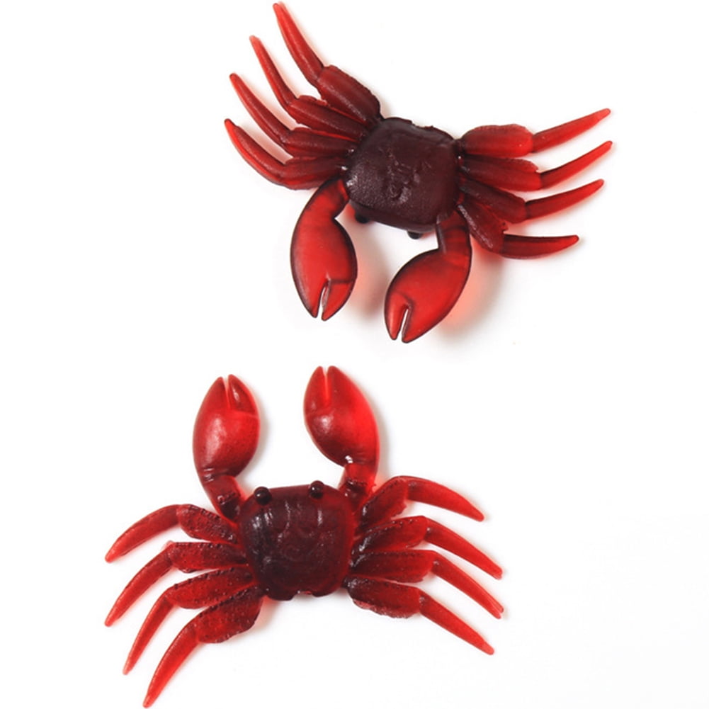 UDIYO 5Pcs 8cm Fishing Artificial Lifelike Lure Wobbler Crab Shaped Swim Bait  Tackle 