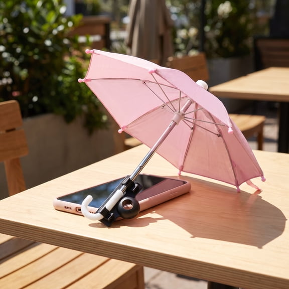 Alasum Bicycle Phone Sunshade Umbrella Metal Polyester Fiber Anti Glare Secure Installation